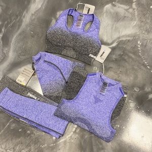4 piece NWT gymshark ombré seamless collection